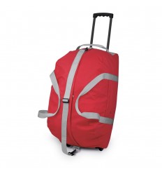Trolley de poliéster rígido con asa de metal extensible barato Color Rojo