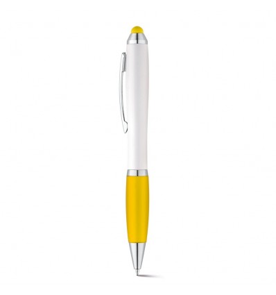 Bolígrafo con clip de metal y puntero táctil para empresas Color Amarillo