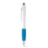 Bolígrafo con clip de metal y puntero táctil con logo Color Azul claro
