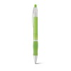 Bolígrafo con puntera antideslizante con logo Color Verde claro