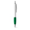 Bolígrafo con clip de metal y puntera de color económico Color Verde
