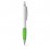Bolígrafo con clip de metal y puntera de color con logo Color Verde claro