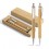 Set de bolígrafo y portaminas de bambú publicitario