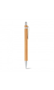 Bolígrafo de bambú con clip Libora