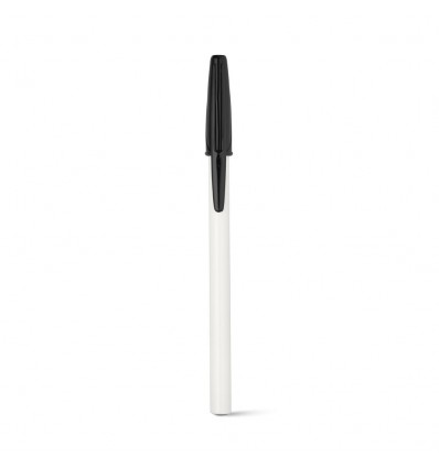 Bolígrafo de plástico con tapón personalizado Color Negro