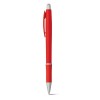 Bolígrafo de plástico con goma antideslizante promocional Color Rojo