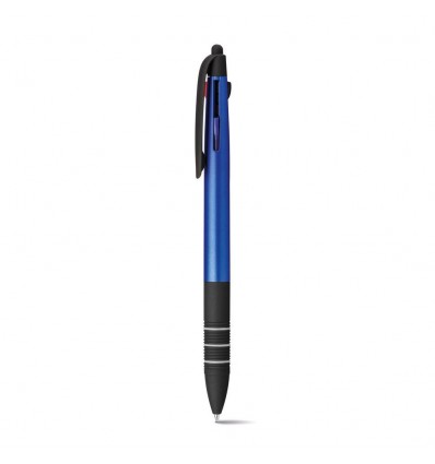 Bolígrafo 3 en 1 con goma antideslizante promocional Color Azul royal