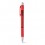 Bolígrafo antideslizante con cuerpo transparente promocional Color Rojo