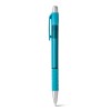 Bolígrafo antideslizante con cuerpo transparente para publicidad Color Azul claro