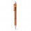 Bolígrafo antideslizante con cuerpo transparente para empresas Color Naranja