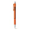 Bolígrafo antideslizante con cuerpo transparente para empresas Color Naranja