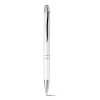 Bolígrafo de aluminio con clip Riama promocional Color Blanco