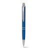 Bolígrafo de aluminio metalizado con clip merchandising Color Azul royal