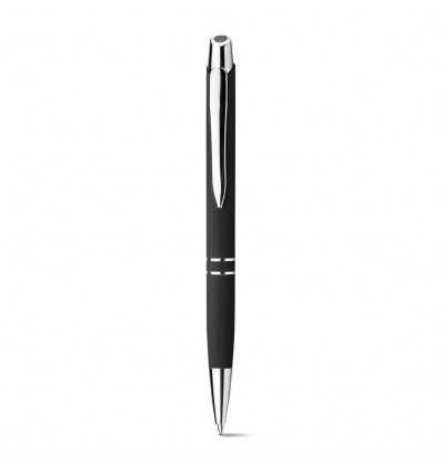 Bolígrafo de aluminio con acabado de goma personalizado Color Negro