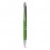 Bolígrafo de aluminio con acabado de goma con logo Color Verde claro