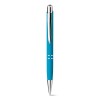 Bolígrafo de aluminio con acabado de goma para personalizar Color Azul claro