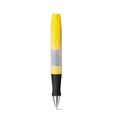 Bolígrafo con marcador y clips de oficina barato Color Amarillo