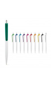 Bolígrafo de plástico con clip de color