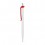 Bolígrafo de plástico con clip de color merchandising Color Rojo