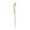 Bolígrafo de plástico con clip de color para empresas Color Amarillo