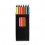 Caja con 6 lápices fluorescentes de madera de colores personalizada Color Negro
