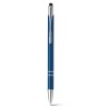 Bolígrafo aluminio de colores con puntero táctil para empresas Color Azul royal