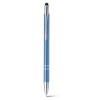 Bolígrafo aluminio de colores con puntero táctil con logo Color Azul claro
