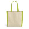 Bolsa de algodón con asas de cinta merchandising Color Verde claro