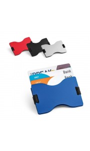 Portatarjetas RFID de aluminio con correa elástica