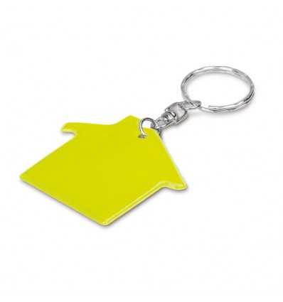 Llavero con forma de casa fluorescente personalizado Color Amarillo