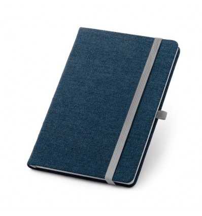 Libreta A5 con tapa forrada de tela personalizada Color Azul