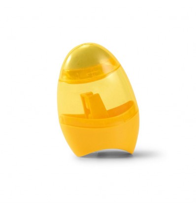 Sacapuntas con contenedor y goma promocional Color Amarillo