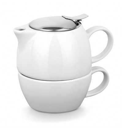 Juego de té de cerámica personalizada Color Blanco