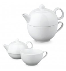 Juego de té de porcelana publicitario