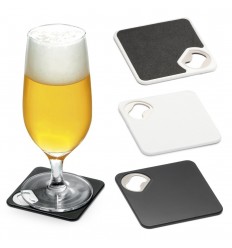 Posavasos antideslizante con abrebotellas publicitario