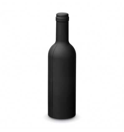 Set de vino con estuche con forma de botella personalizado Color Negro