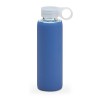 Botella de cristal con funda de silicona 380 ml personalizada Color Azul
