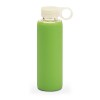 Botella de cristal con funda de silicona 380 ml promocional Color Verde claro