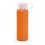 Botella de cristal con funda de silicona 380 ml merchandising Color Naranja