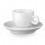 Taza de té con plato de porcelana 100 ml personalizada Color Blanco