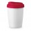 Vaso porcelana con tapa de silicona 280 ml promocional Color Rojo