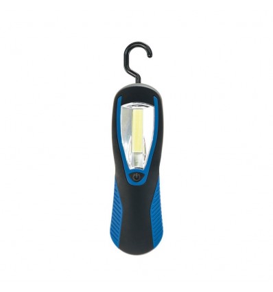Linterna LED COB de plástico con gancho e imán personalizada Color Azul