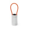 Linterna de aluminio con mango de silicona fluorescente para publicidad Color Naranja
