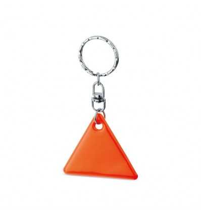 Llavero triangular fluorescente personalizado Color Naranja