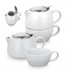 Juego de té de cerámica publicitaria