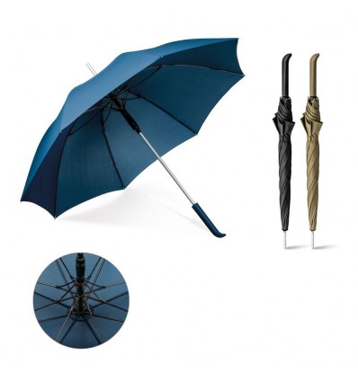 Paraguas automático anti viento con mango de caucho publicitario