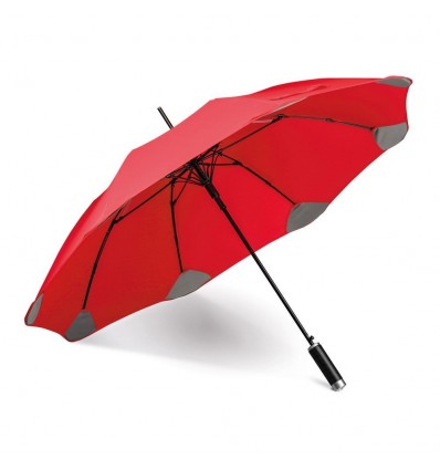 Paraguas de poliéster con mango imitación cuero promocional Color Rojo
