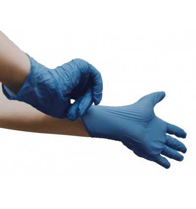 Guantes de vinilo Azul sin polvo para empresas Color Azul