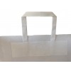 Bolsa de papel blanca con asa plana de 25x11x32 cm barata