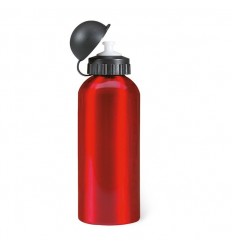 Botella de Aluminio de 600 ml Publicitaria color Rojo